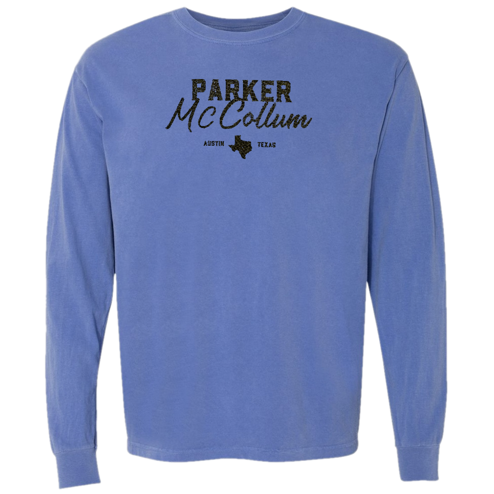 Long Sleeve Blue Garment Washed Tee – Parker McCollum